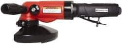 Universal Tool - 5" Wheel Diam, 11,000 RPM, Pneumatic Angle & Disc Grinder - 5/8-11 Spindle, 26 CFM, Side Exhaust - Apex Tool & Supply