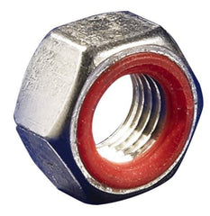 APM HEXSEAL - 1/2-20 Thread, 3/4" Wide x 7/32" High, Brass Self Sealing Hex Jam Nut - Nickel Plated, Silicone O Ring, Right Hand, UNF Thread - Apex Tool & Supply