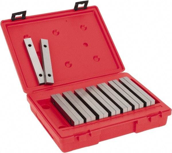 Value Collection - 16 Piece, 6 Inch Long Tool Steel Parallel Set - 7/8 to 1-3/4 Inch High, 1/2 to 1/2 Inch Thick, 55-62 RC Hardness, Sold as 8 Pair - Apex Tool & Supply