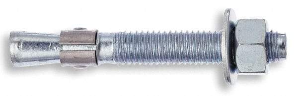 Red Head - 5/8" Diam, 5/8" Drill, 7" OAL, 2-1/2" Min Embedment Wedge Expansion Concrete Anchor - 304 Stainless Steel, Hex Nut Head, Hex Drive, 3-1/2" Thread Length - Apex Tool & Supply