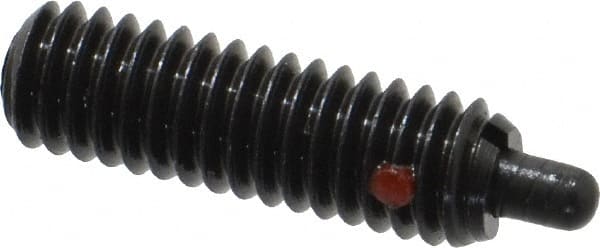 TE-CO - 5/16-18, 1" Thread Length, 3/16" Plunger Projection, Steel Threaded Spring Plunger - Apex Tool & Supply