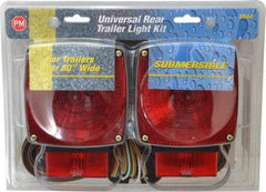 Peterson - 4-1/2" Long x 4-1/2" Wide Red Towing Lights - 12 Volt, Plastic - Apex Tool & Supply
