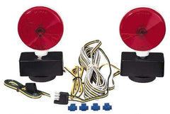 Peterson - 4-1/8" Long x 4-1/8" Wide Red Towing Lights - 12 Volt, Plastic - Apex Tool & Supply