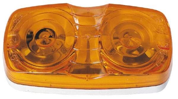 Peterson - 4" Long x 2" Wide, Amber Lens & Reflector - Plastic, 12 Volt - Apex Tool & Supply