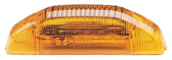 Peterson - 4-1/2" Long x 7/8" Wide, Amber Lens & Reflector - Plastic, 12 Volt - Apex Tool & Supply