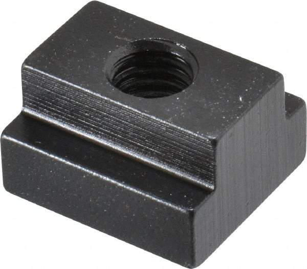 TE-CO - 1/2-13 Blind Tapped T Slot Nut - 11/16" Slot Width, 1-1/8 x 7/16" Base Width x Height, 1-1/4 x 3/4" OAL x Height - Apex Tool & Supply