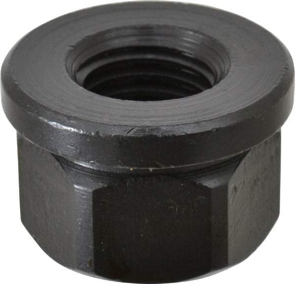 TE-CO - 7/8-9, 1-3/4" Flange Diam, 1-1/8" High, 1-7/16" Across Flats, Flange Nut - Grade 12L14 Steel, Black Oxide Finish, 1/4" Flange Height, TCMAI - Apex Tool & Supply