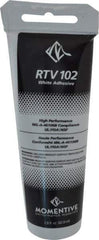 Momentive Performance Materials - 2.8 oz Tube White RTV Silicone Joint Sealant - 298.4°F Max Operating Temp, 20 min Tack Free Dry Time, Series RTV100 - Apex Tool & Supply