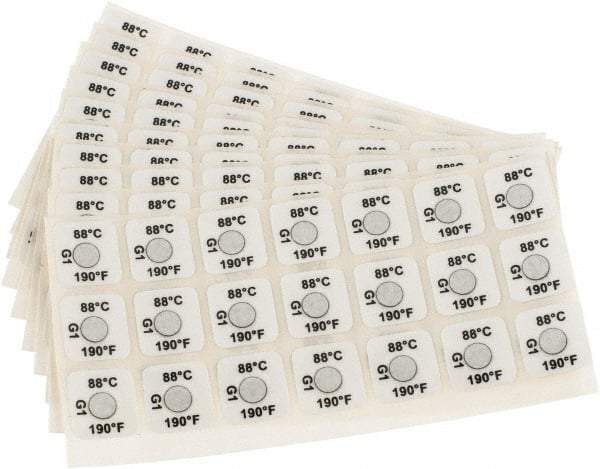 Tempil - 88°C Temp Indicating Label - 1 Rating - Apex Tool & Supply