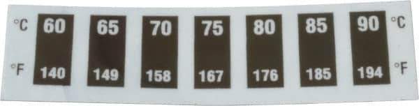Tempil - 60°C Temp Indicating Label - 7 Ratings - Apex Tool & Supply