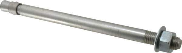 Red Head - 3/4" Diam, 3/4-10, 12" OAL, Grade 3, Wedge Expansion Concrete Anchor - Steel, Zinc Plated, 1-3/4" Thread Length, Tie Wire Head, 3/4" Drill - Apex Tool & Supply