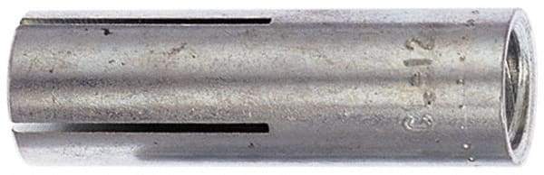 Red Head - 5/8" Diam, 5/8" Drill, 2" Min Embedment Drop-In Concrete Anchor - 316 Stainless Steel, Slotted Drive, 3/4" Thread Length - Apex Tool & Supply