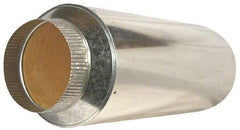 Suncourt - 8" ID Galvanized Duct Muffler - 24" Long x 12" Wide, 26 Gage, 1 Piece - Apex Tool & Supply
