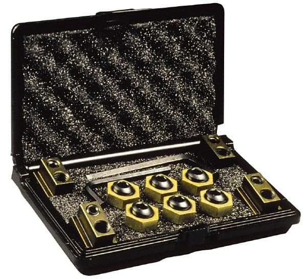 Mitee-Bite - 12 Piece Fixture Clamp T-Slot Kit with 3/4" Step Block, 1/2" T-Slot, 3/8-16 Stud Thread - 1/4" Nut Width - Apex Tool & Supply