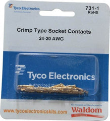 Tyco/Amp - 25 Piece, Socket Contact Connector Kit - 24 to 20 AWG Compatible Wire Size - Apex Tool & Supply