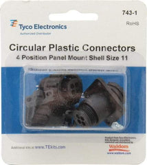 Tyco/Amp - Panel Mount Plug and Receptacle Kit - 11 to 4 AWG Compatible Wire Size - Apex Tool & Supply