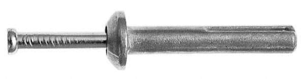 Red Head - 3/16" Diam, 3/16" Drill, 7/8" OAL, 2" Min Embedment Hammer Drive Concrete Anchor - Steel, Zinc-Plated Finish, Mushroom Head - Apex Tool & Supply