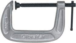 Gibraltar - Light-Duty 2-1/2" Max Opening, 1-7/16" Throat Depth, Cast Iron Standard C-Clamp - 600 Lb Capacity, 0" Min Opening, Standard Throat Depth, Malleable Cast Iron Screw - Apex Tool & Supply