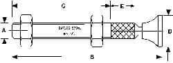 De-Sta-Co - 1/2-13 Carbon Steel Hex Head Tip Clamp Spindle Assembly - 63.5mm Thread Length, 72.14mm OAL, Flat Tip Cap, 3/4" Tip Surface Diam, Use with Toggle Clamps - Apex Tool & Supply