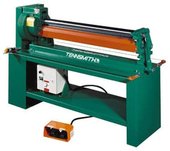 Tennsmith - 20 Gauge Max Stainless Steel Capacity, 49 Inch Max Forming Width, Floor Machine, Electric Slip Roll - 3/4 hp, 77 Inch Overall Width, x 50 Inch Overall Height, 3 Inch Slip Roll Diameter, 3/8, 1/2, 5/8 Inch Wire Groove Width, 230/460 Voltage - Apex Tool & Supply