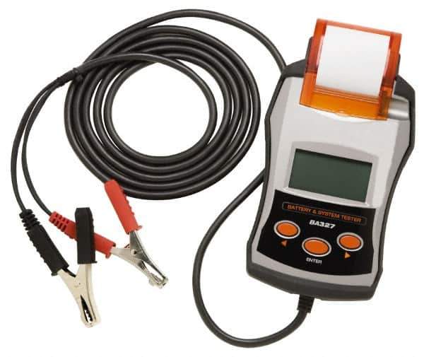 Solar - 6 to 24 Volt Digital Battery & System Tester with Integrated Printer - 40 to 2,000 CCA Range, 10' Cable - Apex Tool & Supply