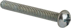 Value Collection - #5-40 UNC, 1" Length Under Head Phillips Drive Machine Screw - Round Head, Grade J82 Steel, Zinc-Plated Finish, Without Washer - Apex Tool & Supply