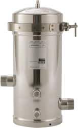 3M Aqua-Pure - 1-1/2 Inch Pipe, MNPT End Connections, 9-3/4 Inch Long Cartridge, 19.5 Inch Long, Cartridge Filter Housing without Cartridge - 4 Cartridges, 32 Max GPM Flow Rate, 125 psi Max Working Pressure, 304 Grade, Commercial Filter Housing - Apex Tool & Supply