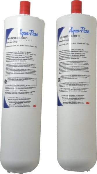 3M Aqua-Pure - 3-5/8" OD, 0.5µ, Carbon Block Replacement Cartridges for AP-DWS1000 Filter - 11-1/2" Long, Reduces Sediments, Tastes, Odors, Chlorine, MTBE's, VOC's, Lead & Cysts - Apex Tool & Supply