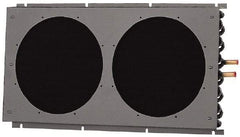 Lytron - 1/2" Tube OD, 2 Fan Mount, Liquid-To-Air Copper Tubed Process Equipment Heat Exchanger - Water Cooler, 12" High x 22.9" Wide x 2.1" Deep, 6,640 BTU/Hr, 400°F Max - Apex Tool & Supply