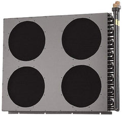 Lytron - 7/8" Tube ID, 4 Fan Mount, Liquid-To-Air Copper Tubed Process Equipment Heat Exchanger - Water Cooler, 22.2" High x 27.5" Wide x 3.5" Deep, 13,035 BTU/Hr, 400°F Max - Apex Tool & Supply