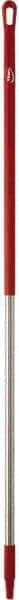 Vikan - 59 x 1-1/4" Aluminum Squeegee Handle - European Threaded Connection, Red - Apex Tool & Supply