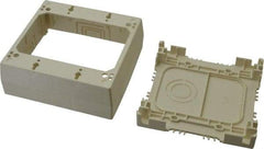 Wiremold - 2 Gang, (4) 1/2 & 3/4" Knockouts, PVC Rectangle Device Box - 4-3/4" Overall Height x 4-7/8" Overall Width x 1-3/4" Overall Depth - Apex Tool & Supply