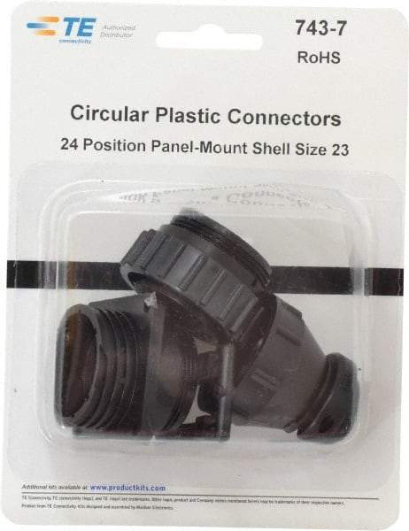Tyco/Amp - Panel Mount Plug and Receptacle Kit - 24 to 23 AWG Compatible Wire Size - Apex Tool & Supply