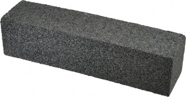 Made in USA - 8" Long x 2" Wide x 2" Thick, Silicon Carbide Sharpening Stone - Plain Rectangle, 24 Grit, Very Coarse Grade - Apex Tool & Supply