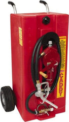 Made in USA - 28 Gal Gas Fuel Caddy - Red, Polyethelyne - Apex Tool & Supply