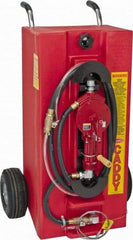 Made in USA - 28 Gal Gas Fuel Caddy - Red, Polyethelyne - Apex Tool & Supply