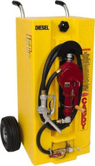 Made in USA - 28 Gal Diesel Fuel Caddy - Yellow, Polyethelyne - Apex Tool & Supply