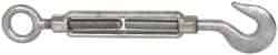 Made in USA - 2,200 Lb Load Limit, 5/8" Thread Diam, 6" Take Up, Steel Hook & Eye Turnbuckle - 16" Closed Length - Apex Tool & Supply