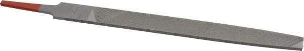 Simonds File - 8" Long, Second Cut, Flat American-Pattern File - Double Cut, Tang - Apex Tool & Supply