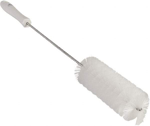 Vikan - 2" Diam Polyester Valve Brush - 19-5/8" OAL, 5-15/16" Head Length, Polypropylene & Stainless Steel Handle - Apex Tool & Supply