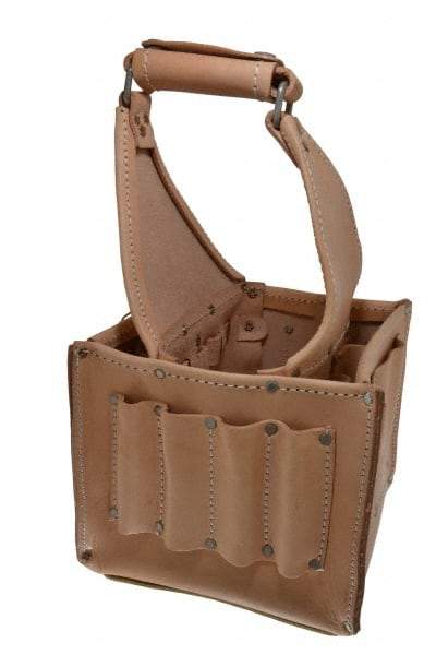 CLC - 17 Pocket Natural Leather Tool Tote - 8" Wide - Apex Tool & Supply
