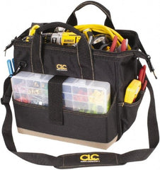 CLC - 23 Pocket Black & Khaki Polyester Tool Bag - 16" Wide x 9" Deep x 11" High - Apex Tool & Supply