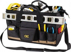 CLC - 25 Pocket Black & Tan Polyester Tool Bag - 18" Wide x 11" Deep x 12" High - Apex Tool & Supply