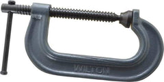 Wilton - Regular-Duty 4" Max Opening, 2-5/16" Throat Depth, Forged Steel Standard C-Clamp - 3,700 Lb Capacity, 0" Min Opening, Standard Throat Depth - Apex Tool & Supply