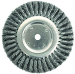 8" Diameter - 5/8" Arbor Hole - Knot Twist Steel Wire Straight Wheel - Apex Tool & Supply