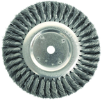8" Diameter - 5/8" Arbor Hole - Knot Twist Steel Wire Straight Wheel - Apex Tool & Supply