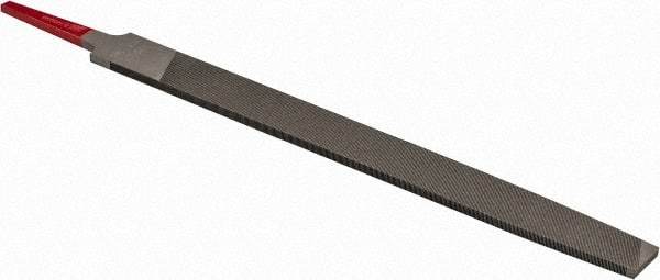 Simonds File - 8" Long, Second Cut, Mill American-Pattern File - Single Cut, Tang - Apex Tool & Supply