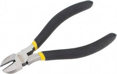Stanley - 5-5/8" OAL, 5/16" Capacity, Cutting Pliers - 47/64" Jaw Length x 45/64" Jaw Width, Round Head, Cushion Grip Handle - Apex Tool & Supply