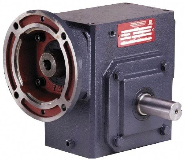 Morse - 2.62 Centerline Distance, 20:1, 88 RPM Output, 3/4 Input Horsepower, 465 Lbs. Max Torque, Speed Reducer - 1-1/8" Shaft Diam, Single Shaft Right, 5/8" Bore, 7.12" Long x 4.44" Wide x 8" High, 56C NEMA, 155 In/Lb. Min Torque - Apex Tool & Supply