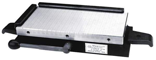 Suburban Tool - Fine & Standard Pole Rectangular Permanent Magnetic Block Chuck - 24" Long x 10" Wide x 3-1/2" High, Ceramic - Apex Tool & Supply